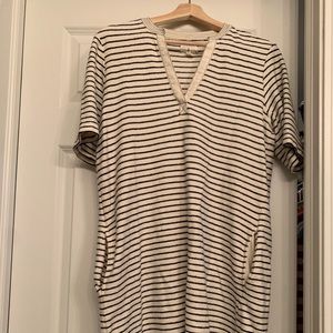 Lou and Grey dress; navy and off-white stripes